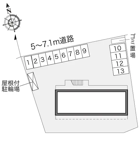 ★手数料０円★府中市西府町　月極駐車場（LP）